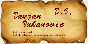 Damjan Vukanović vizit kartica